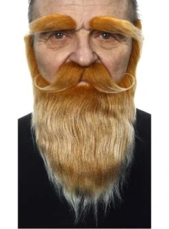 Barba, Bigote Y Cejas Pelirroja Para Adulto