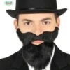 Barba Y Bigote Negra Adhesiva Para Hombre -Tienda De Cosplay barba y bigote negra adhesiva para hombre