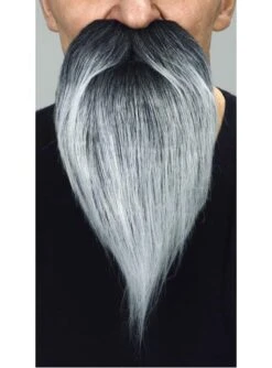 Bigote Y Barba Larga Gris
