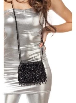 Bolso De Cabaret Con Lentejuelas Negro