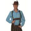 Camisa Tirolesa Azul Oktoberfest Para Hombre -Tienda De Cosplay camisa tirolesa azul oktoberfest para hombre