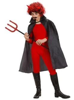 Capa Negra Fina Infantil -Tienda De Cosplay capa negra fina infantil 2