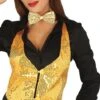 Chaleco De Lentejuelas Dorado Para Mujer -Tienda De Cosplay chaleco de lentejuelas dorado para mujer