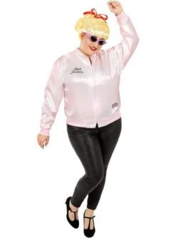 Chaqueta De Pink Ladies Talla Grande - Disfraz Grease -Tienda De Cosplay chaqueta de pink ladies talla grande disfraz grease 4