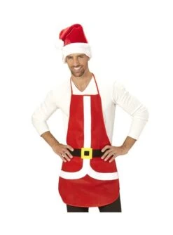 Delantal De Papá Noel Para Adulto -Tienda De Cosplay delantal de papa noel para adulto 1