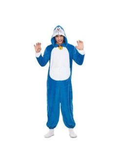 Disfraz De Doraemon Básico Onesie Para Adulto