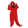 Disfraz De Elmo Barrio Sésamo Onesie Básico Para Adulto -Tienda De Cosplay disfraz de elmo barrio sesamo onesie basico para adulto