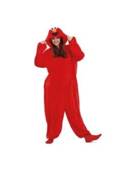 Disfraz De Elmo Barrio Sésamo Onesie Básico Para Adulto