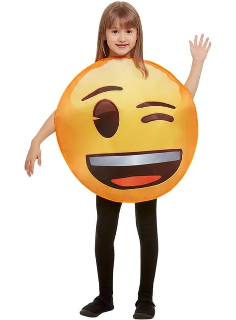 Disfraz De Emoji Guiñando Un Ojo Infantil 3 Disfraz De Emoji Guiñando Un Ojo Infantil