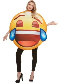 Disfraz De Emoji Sonriente Con Lágrimas