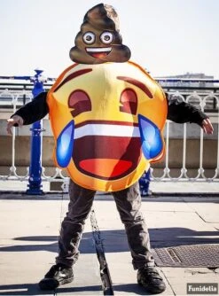 Tienda De Cosplay -Tienda De Cosplay disfraz de emoji sonriente con lagrimas infantil 1