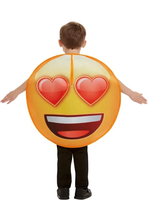 Disfraz De Emoji Sonriente Con Ojos De Corazón Infantil 7 Disfraz De Emoji Sonriente Con Ojos De Corazón Infantil - Imagen 5