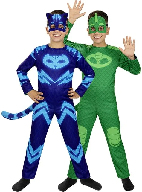 Disfraz De Gatuno Y Gekko Reversible - Pj Masks 3 Disfraz De Gatuno Y Gekko Reversible - Pj Masks