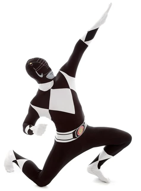 Disfraz De Power Ranger Negro Morphsuit 4 Disfraz De Power Ranger Negro Morphsuit - Imagen 2