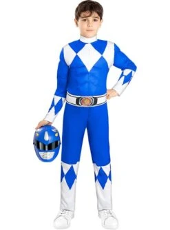 Disfraz Power Ranger Azul Para Niños -Tienda De Cosplay disfraz power ranger azul para ninos 1 3