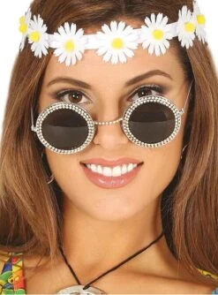 Gafas Hippies Con Brillantes Para Mujer