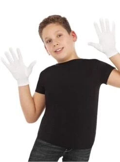 Guantes Blancos De 19 Cm Para Niños