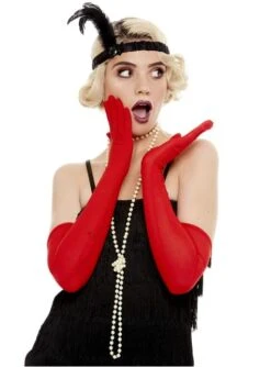 Guantes Rojos Largos -Tienda De Cosplay guantes rojos largos 3