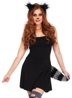 Kit Disfraz De Mapache Para Mujer