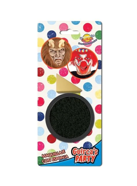 Maquillaje Color Negro Con Esponja 3 Maquillaje Color Negro Con Esponja