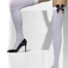 Medias Blancas Con Lazos Negros -Tienda De Cosplay medias blancas con lazos negros