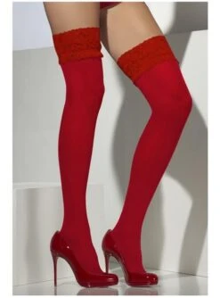 Medias Finas Rojas De Silicona