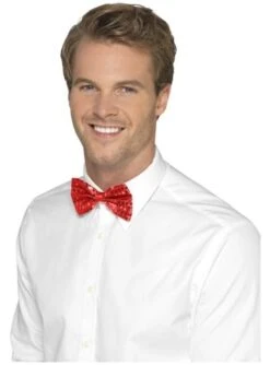 Pajarita Roja De Lentejuelas