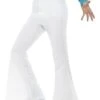 Pantalón De Los Años 70 Blanco Para Hombre -Tienda De Cosplay pantalon de los anos 70 blanco para hombre