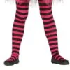 Pantys De Bruja De Rayas Negras Y Rosas Para Niña -Tienda De Cosplay pantys de bruja de rayas negras y rosas para nina