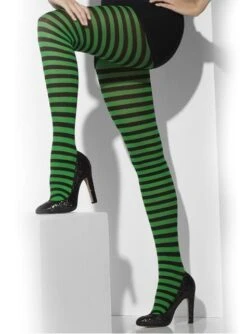 Pantys De Rayas Verde Oscuro Y Negras -Tienda De Cosplay pantys de rayas verde oscuro y negras 1