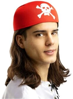 Pañuelo Rojo Con Calaveras