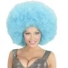 Peluca Afro Azul Gigante Para Adulto -Tienda De Cosplay peluca afro azul gigante para adulto