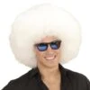 Peluca Afro Blanca Gigante Para Adulto -Tienda De Cosplay peluca afro blanca gigante para adulto