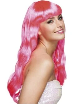 Peluca Chique Rosa Sensual Para Mujer