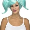 Peluca Corta Con Coletas Cortas Turquesa Para Mujer -Tienda De Cosplay peluca corta con coletas cortas turquesa para mujer