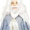 Peluca De Dumbledore Con Barba Para Niños - Harry Potter -Tienda De Cosplay peluca de dumbledore con barba para ninos harry potter