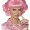 Peluca Rosa Frenchy Grease -Tienda De Cosplay peluca de frenchy de grease rosa