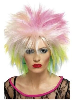 Peluca Años 80 Multicolor Para Mujer