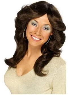 Peluca De Los Años 70 Marrón