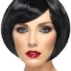 Peluca Negra Bob Con Flequillo -Tienda De Cosplay peluca negra bob con flequillo