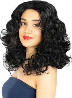 Peluca Negra De Melena Larga