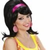 Peluca Negra Mod Años 60 -Tienda De Cosplay peluca negra mod anos 60