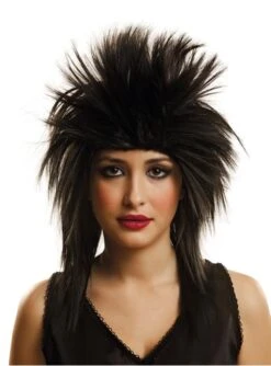 Peluca Rockera Morena Para Adulto