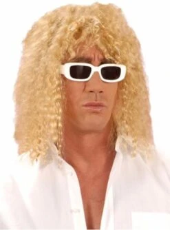 Peluca Rubia Rizada Para Hombre