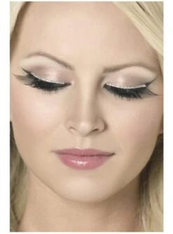 Pestañas Negras Con Brillantina