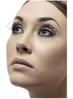 Pestañas Negras Con Gotitas