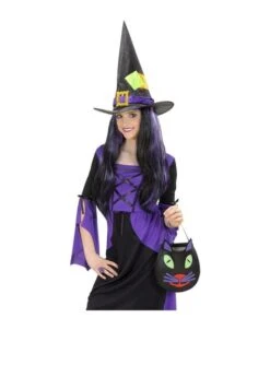 Sombrero De Bruja Con Parches Para Niña